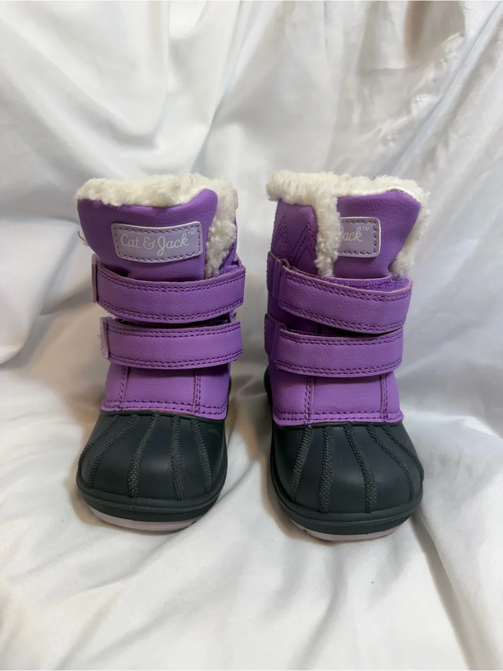 Cat & Jack Purple and Black Kids Waterproof Snow Boots